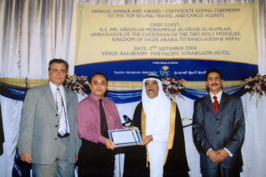 Top Agent Certificate Received from Saudi Arabian Airlines